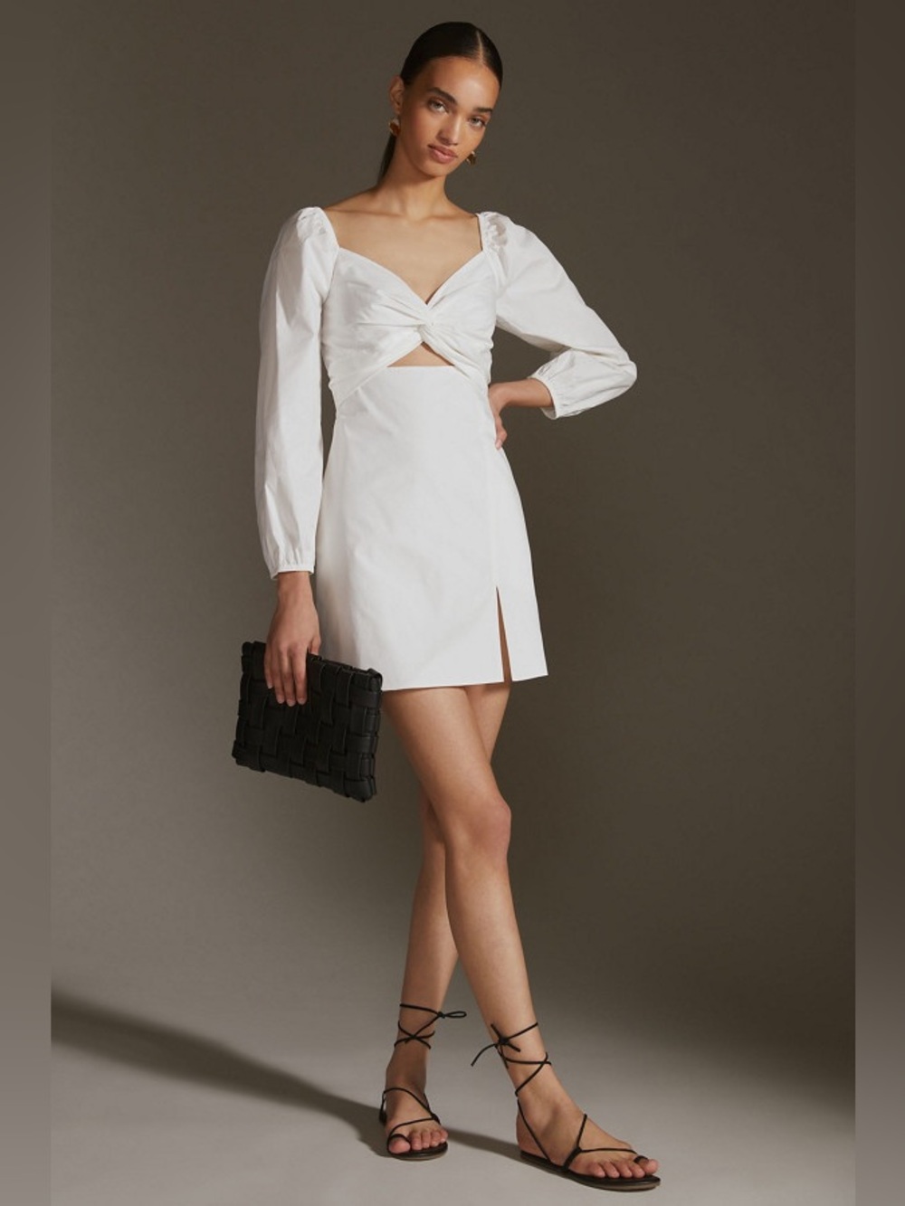 Mare Mare Anthropologie Cutout White‎ Mini Dress Women’s Size Medium